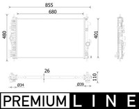 MotorkÜHler WasserkÜHler FÜR Opel Insignia A (G09) - Mahle Cr 928 000P