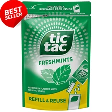 Bulk Resealable Refill Bag, Freshmint Breath Mints, 17.2 Oz, Includes Empty Pack