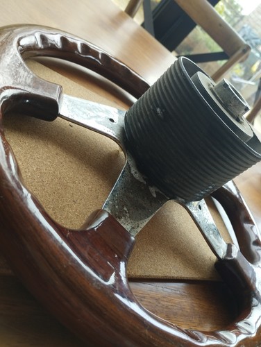 Vintage Wooden Steering Wheel - Picture 3 of 3