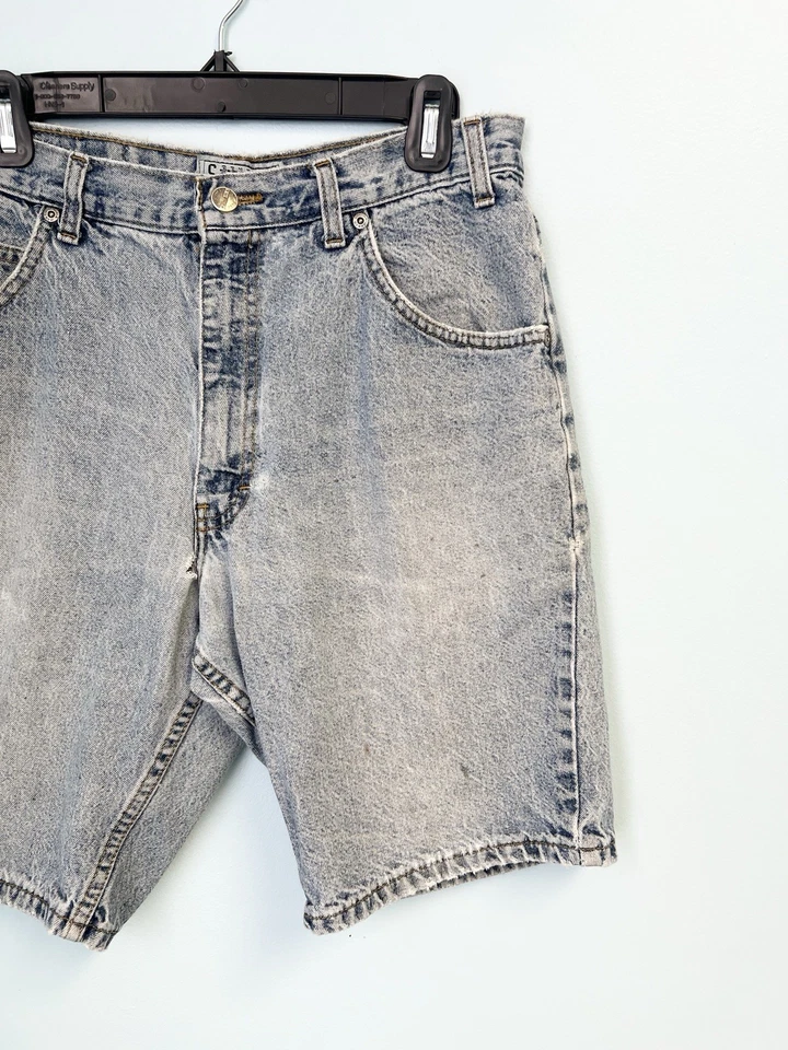 Pantalones Cortos Denim Sonoma Vintage Años 90 Talla 32 Lavado Claro Desteñido Usado Hechos en EE. UU. Foto 3 de 4