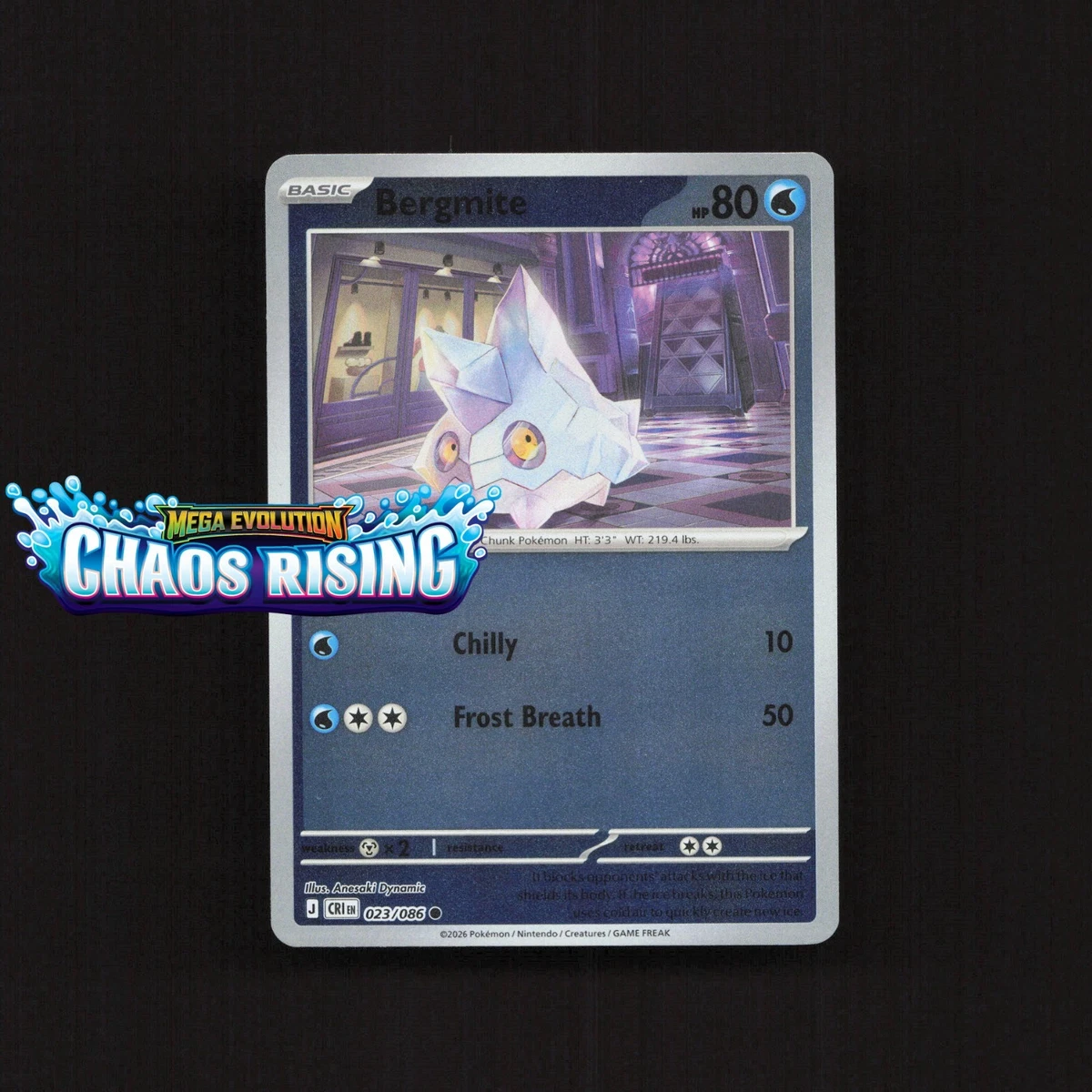 bergmite pokemon card Bergmite (047/189) [Sword & Shield: Astral Radiance] Damaged Reverse Holofoil