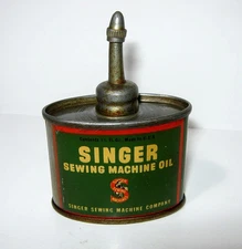 Vintage Singer Sewing Machine Oil Can Tin EMPTY