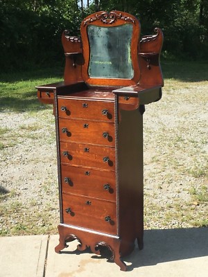 Super Nice Antique Quartersawn Oak Lingerie Chest Dresser Jewelry