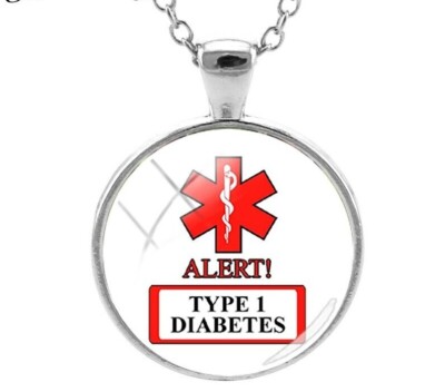 DIABETES Type 1 Medical Alert Stainless Steel Necklace | eBay Australia