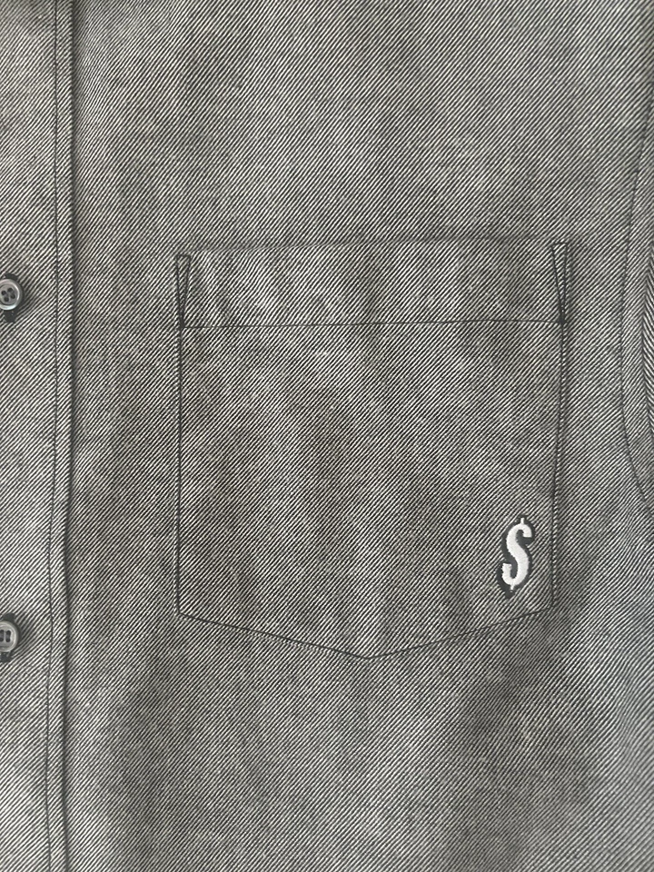 Alexander Wang 2016 Dollar Sign Embroidered Men’s Grey Shirt Size 48 NWT - Image 3 of 4