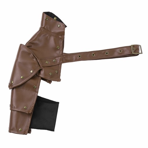1 Stck. Gothic Steampunk PU verstellbare Metallnieten Schulterrüstungen Pad + Armriemen - Bild 20 von 59