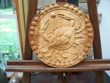 Zodiac,Cancer,,Crab, July,sculpture, baso relief wood