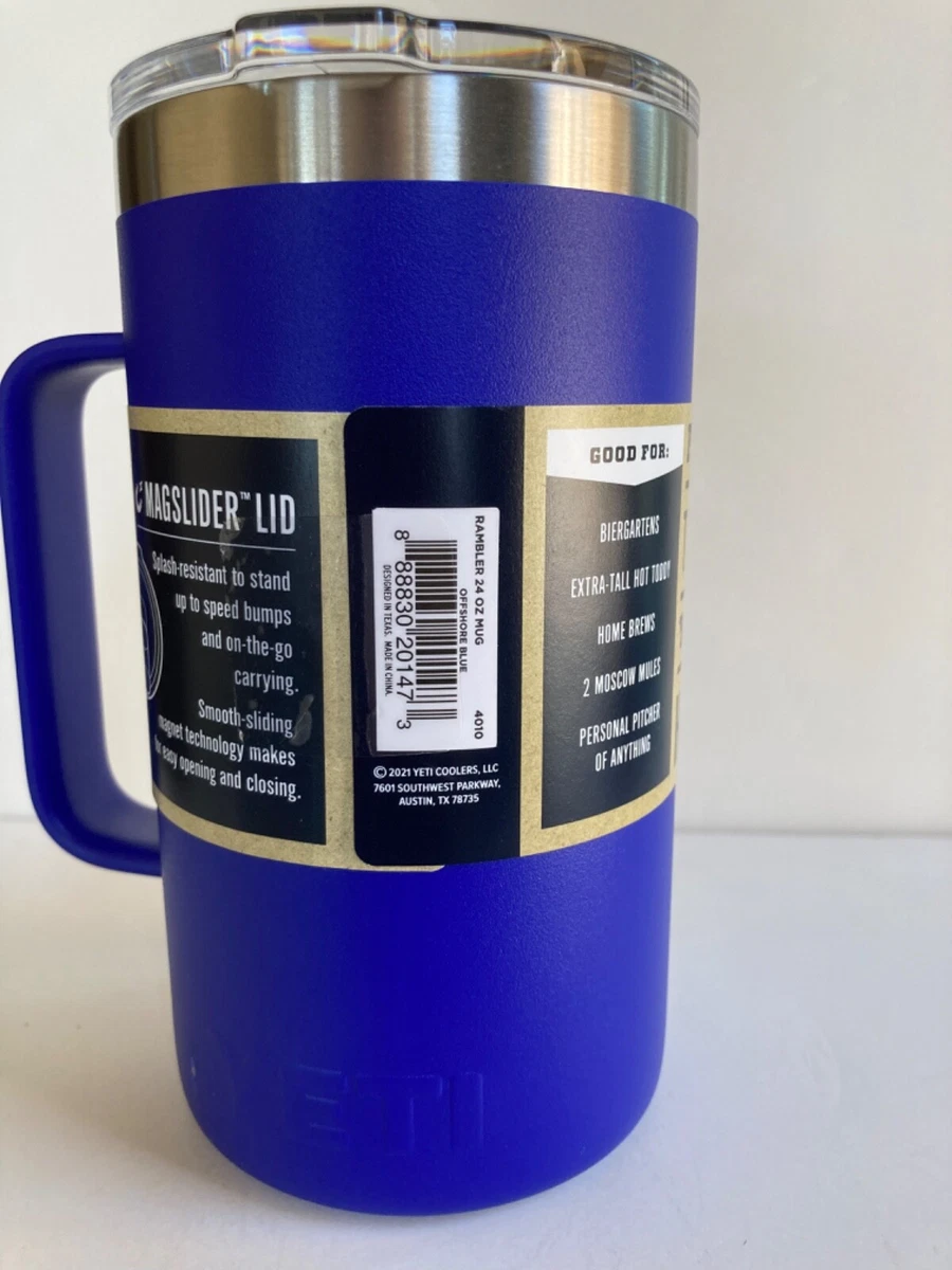 OFFSHORE BLUE YETI 24oz Rambler Mug Tumbler LIMITED EDITION Coffee Cup
