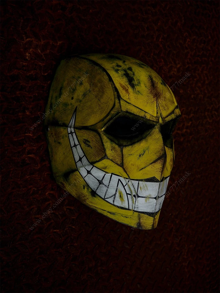 Máscara de Airsoft Personalizada Cara Completa Pistola BB Disfraz de Halloween Juegos con disfraces utilería Smiley A10 Foto 3 de 4