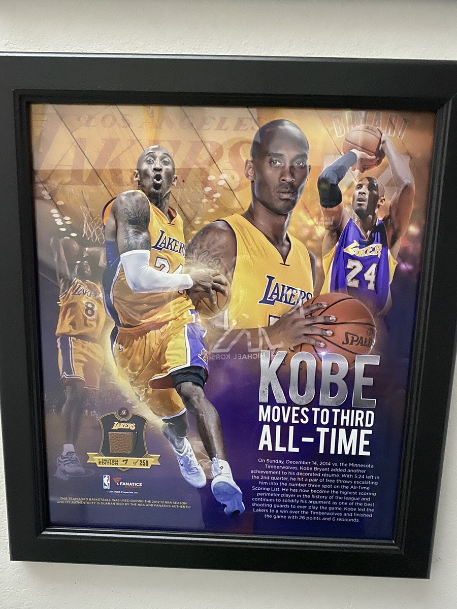 LA Lakers KOBE BRYANT 24 Fanatics Used Game Ball Limited Edition
