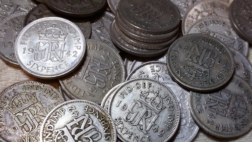 George V - George VI Elizabeth II 1902-1956 6 Sechs-Pence-Münzen Wählen Sie Ihr Jahr - Bild 27 von 52