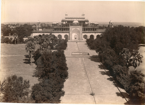 Tirage Albuminé Original Lahore, Pakistan – Rue Animée, Photo Vintage 1890, 27,5 X 22 Cm