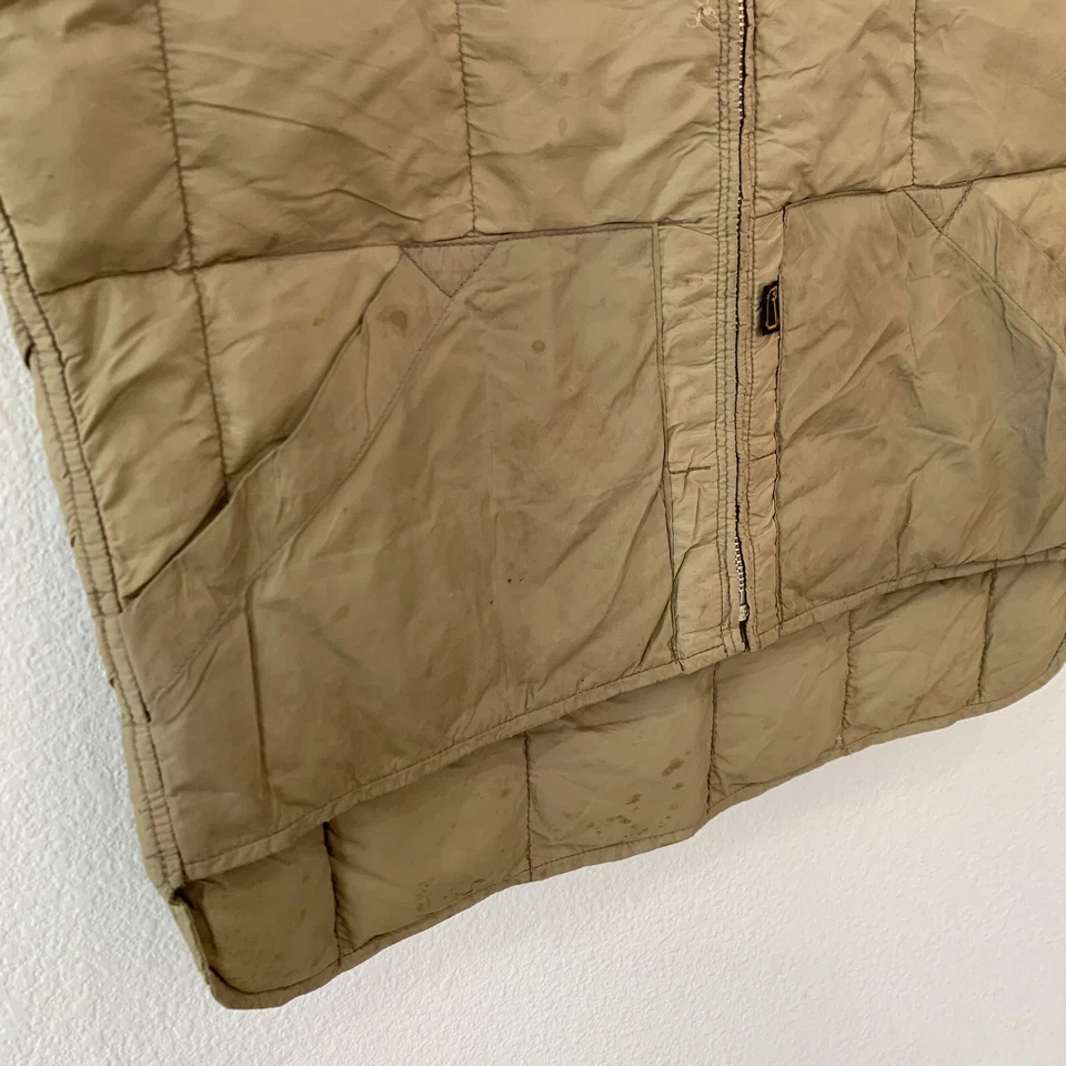 Vintage Woolrich Goose Down Lightweight Quilted Puffer Zip Vest Green Medium - Image 3 of 4