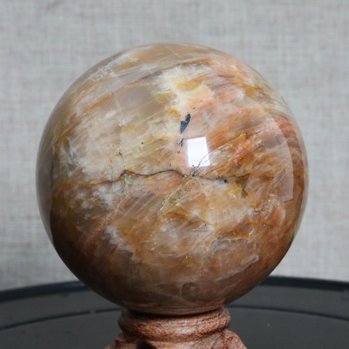 B7399-82mm-750g Natural Orange Moonstones Rock Crystal Sphere Reiki Hearling - Picture 11 of 18
