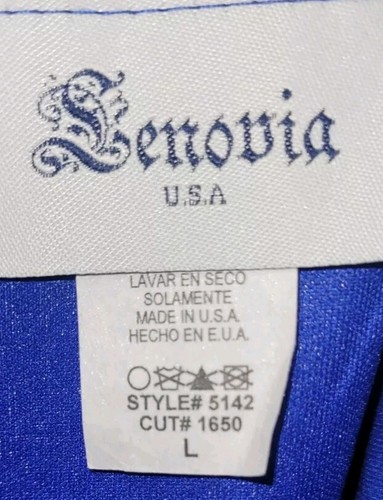 Vestido azul sin mangas Lenovia para mujer con chaqueta talla grande - Imagen 7 de 16