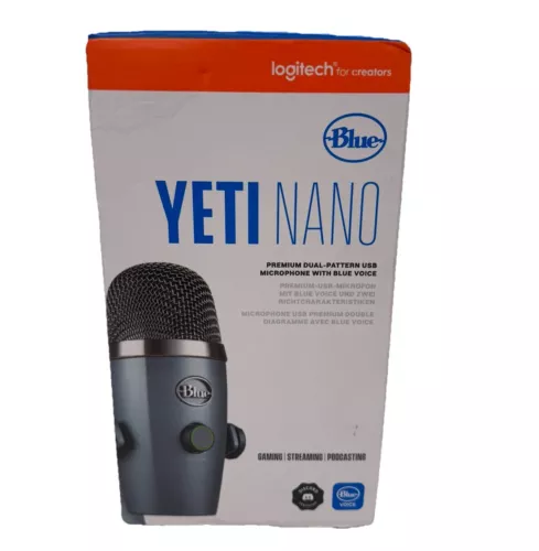 Logitech Blue Yeti Nano USB Mikrofon Gaming Streaming Podcasting Neu