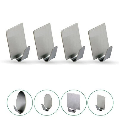 BESTLIVINGS Gancho para toallas de acero inoxidable gancho para sombrero gancho adhesivo gancho de pared autoadhesivo gancho pared