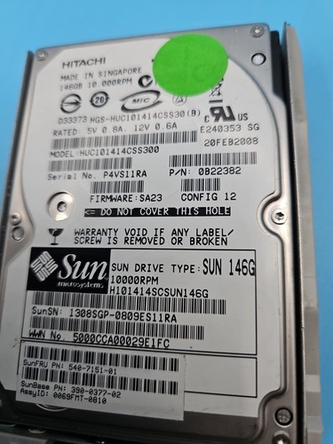 540-6611-01 SUN 73GB 10K 3G SAS 2.5 SFF HOT-SWAP TESTED - Picture 4 of 9
