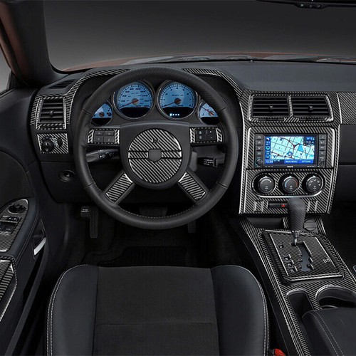 Central Navigation GPS Screen Frame Trim Decor Cover for Dodge Challenger 08-14 - Foto 2 di 9