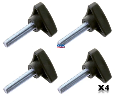 KPUK Handwheel Handle Knob Tri Style Hand Wheel Spinners M8 x 35mm Pack of 4