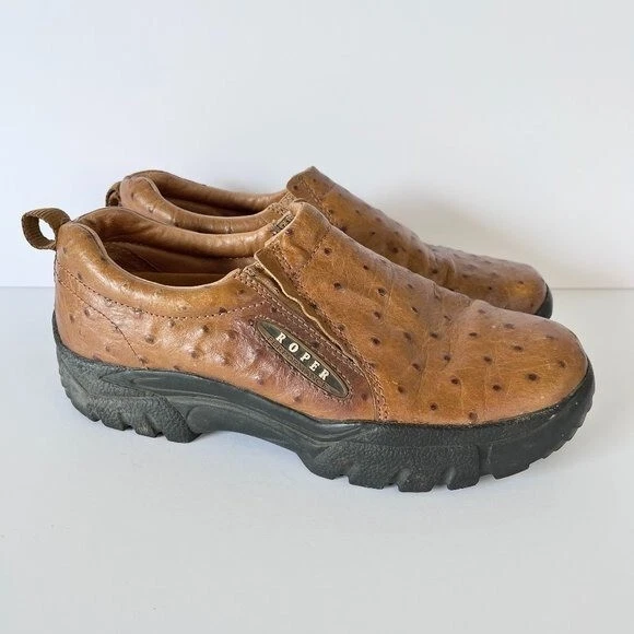 Roper ostrich slip shop on shoes