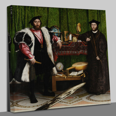 The Ambassadors Hans Holbein the younger Canvas Wall Art Picture Print