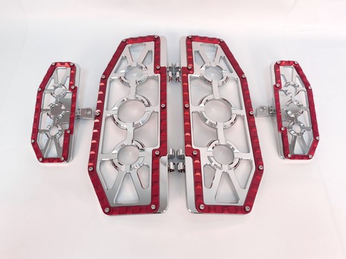 MX Style Front&Rear Floorboard Foot Peg Mounts Kit For Harley Touring Road Glide - Picture 3 of 16