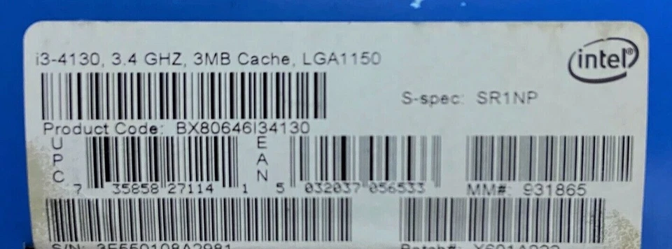 Intel BX80646I34130 SR1NP Core i3-4130 Processor 3M Cache, 3.40 GHz NEW RETAIL - Image 2 of 2