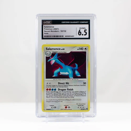 2007 Pokemon Salamence Lv. 62 Holo Secret Wonders 18/132 - CGC 6.5
