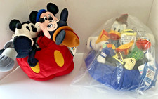 Disney Store 70th Anniversary Mickey Mouse  65th Donald Duck Bean Bag Plush NWT