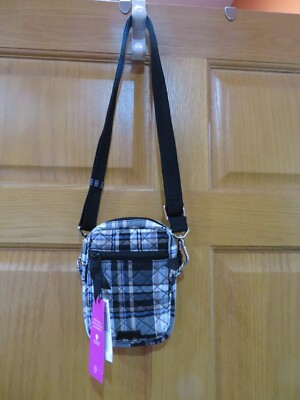 NWT Vera Bradley RFID Small Convertible Crossbody/Belt Bag “Cozy Plaid  Neutral”