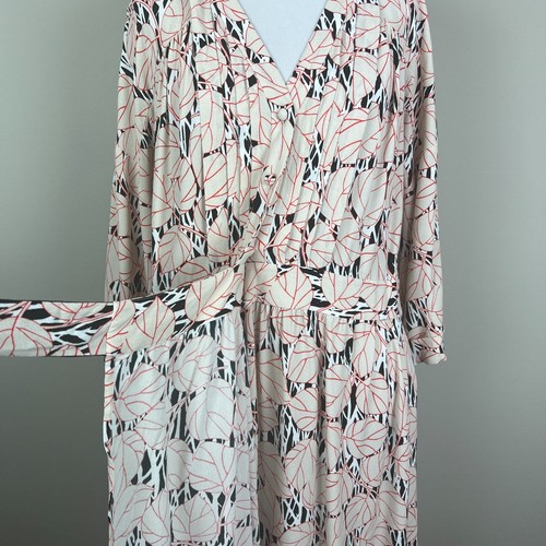 Abito Diane Von Furstenberg donna XL multicolore foglia manica larga 3/4 ufficio - Foto 15 di 16