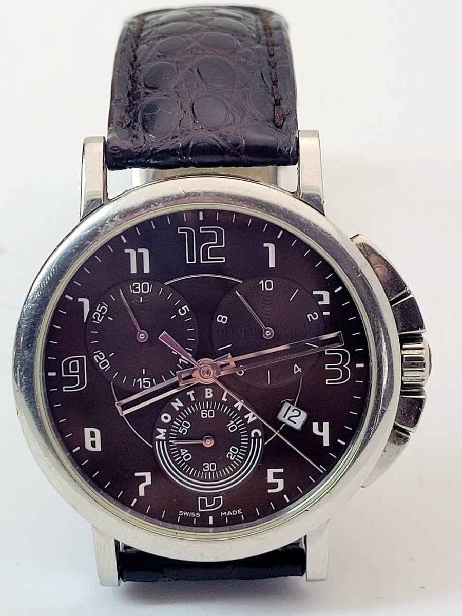 Mont Blanc Men's Summit XL Brown Dial Brown Leather Strap Watch