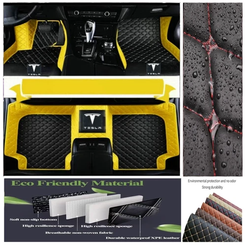 For Tesla Model 3 X Y S Custom Car Floor Mats All Weather Auto Cargo Pads Carpet - Imagen 29 de 42