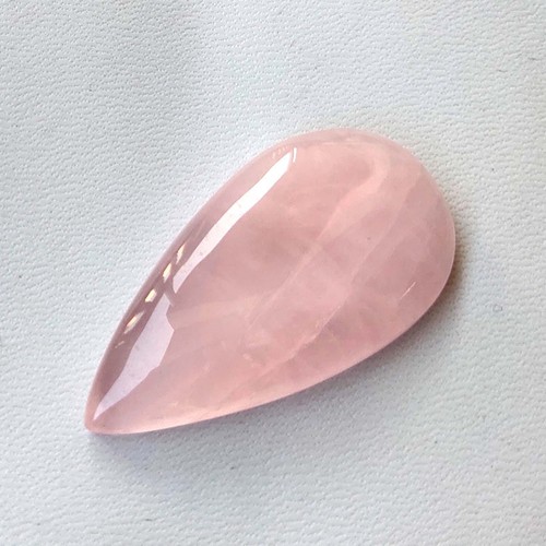 Natural Pink Rose Quartz Gemstone Massive Pear Shape Cabochon Loose 74 Cts RS-45 - Picture 2 of 7