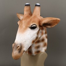Cosplay Giraffe The Zoo Animals Masks Halloween Masquerade Mask Props Latex Prop
