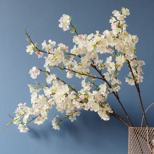 Artificial Flower Cherry Blossom Branch Bouquet Wedding Party Floral Home Art UK - Afbeelding 1 van 17