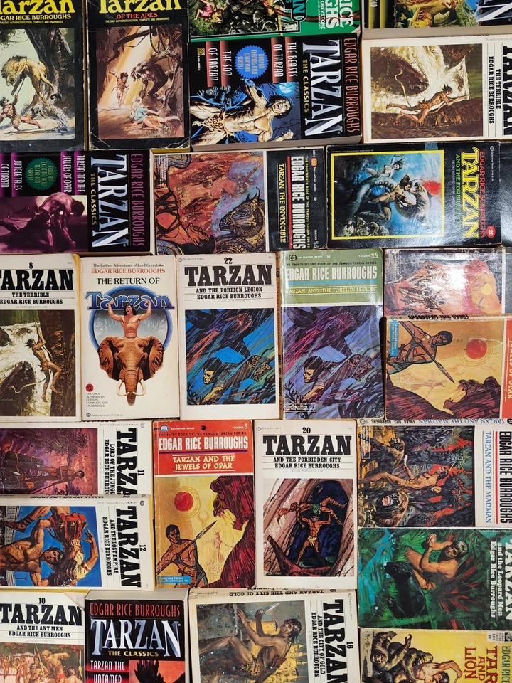Complete Set Series - Lot of 24 Tarzan books by Edgar Rice Burroughs Jungle Lord - Image 3 of 4