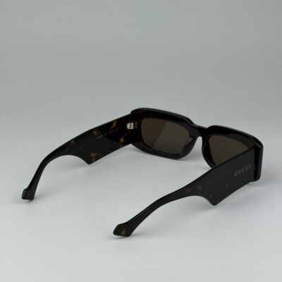 Gucci Men Sunglasses Dark Havana Brown Rectangle GG1426S 002