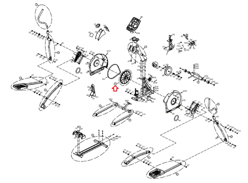 AFG 3.1AE 4.1AE E7 E9 Elliptical Crank Axle Drive Set with Flywheel 1000217586 - Picture 2 of 2