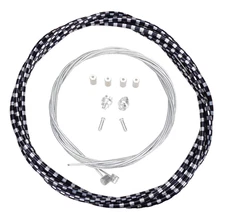 Basic Bicycle Brake Cable Kit for BMX/MTB - SILVER PRISM/BLACK CHECKERBOARD