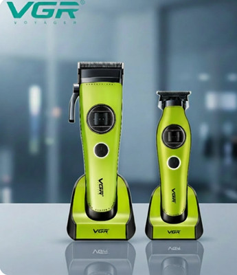 Green VGR-880 Clipper & VGR-880 Trimmer For Haircuts/Body Hair