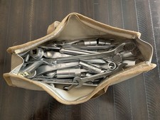 Vintage Toyota Tool Bag with Toyota Box Wrenches, Open End Wrenches, Sockets +