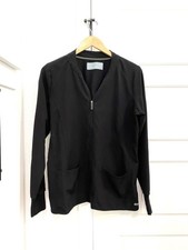 Med Couture Scrub Jacket Women  s Medium Black Air 8669 Zip Up Pockets Light