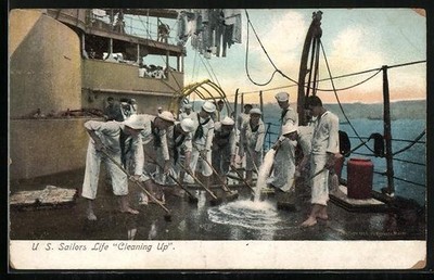 AK US Sailors Life, Cleaning Up, Warship