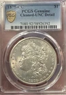 1878-CC Morgan Silver Dollar PCGS Graded Genuine Cleaned UNC Detail Gold Shield