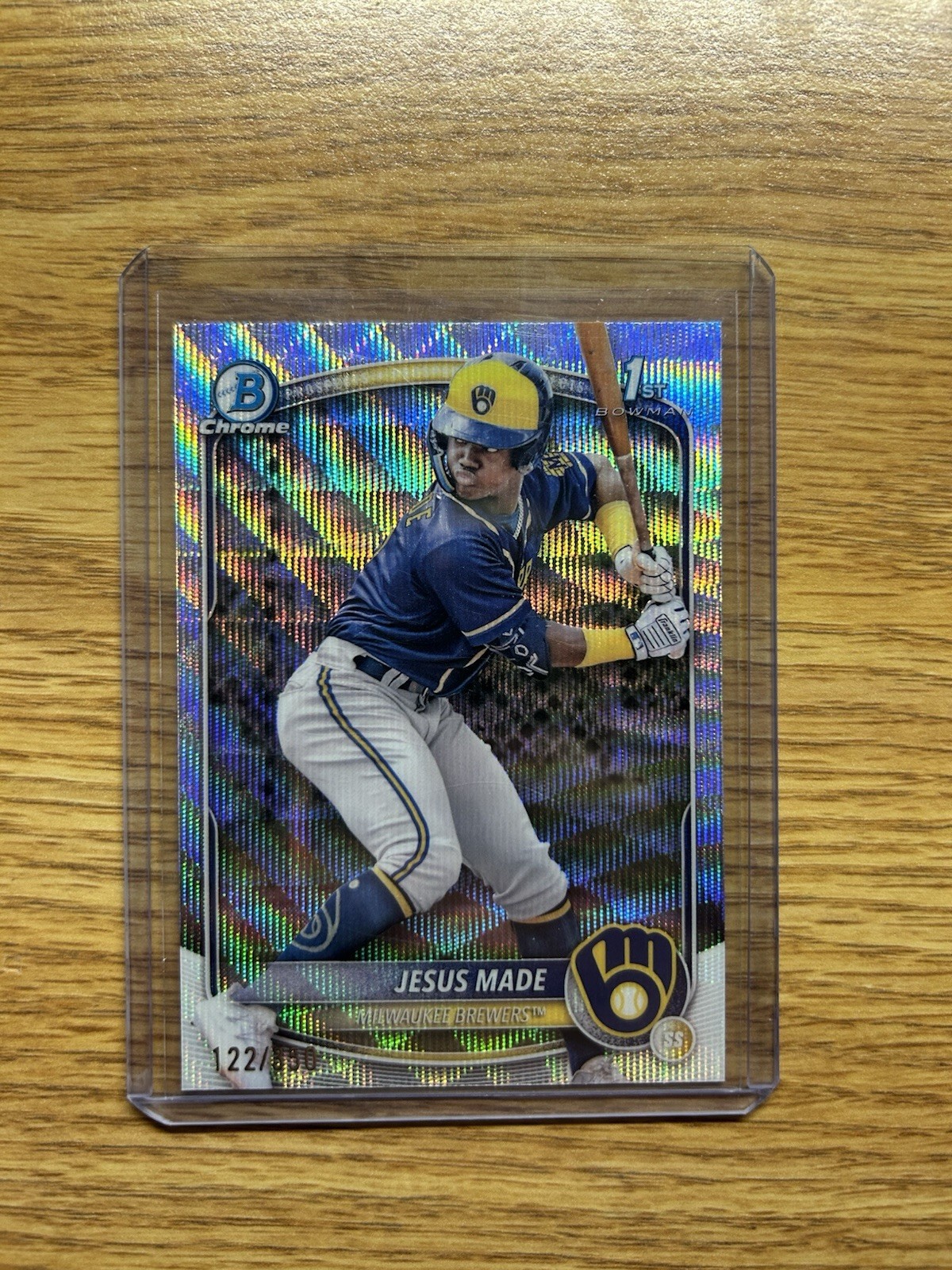 2025 Bowman Chrome Jesus Made Wave Refractor /350 RC #BCP-50