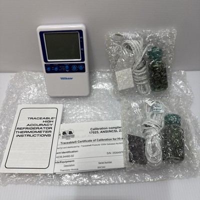 Traceable Calibrated Digital Fridge Thermometer/Freezer Thermometer with 2 Bo...