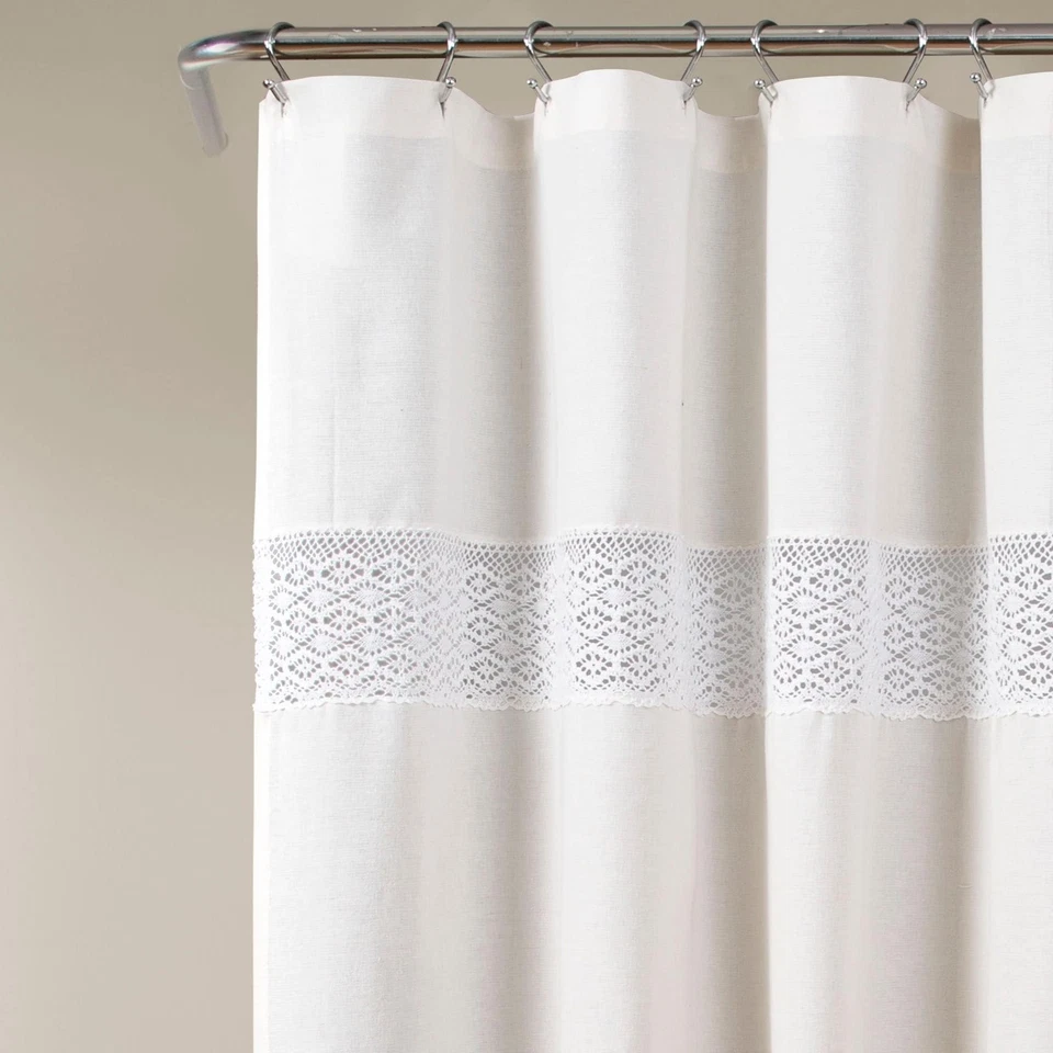 Cortina de ducha de encaje Dana Lush Decor Foto 3 de 4