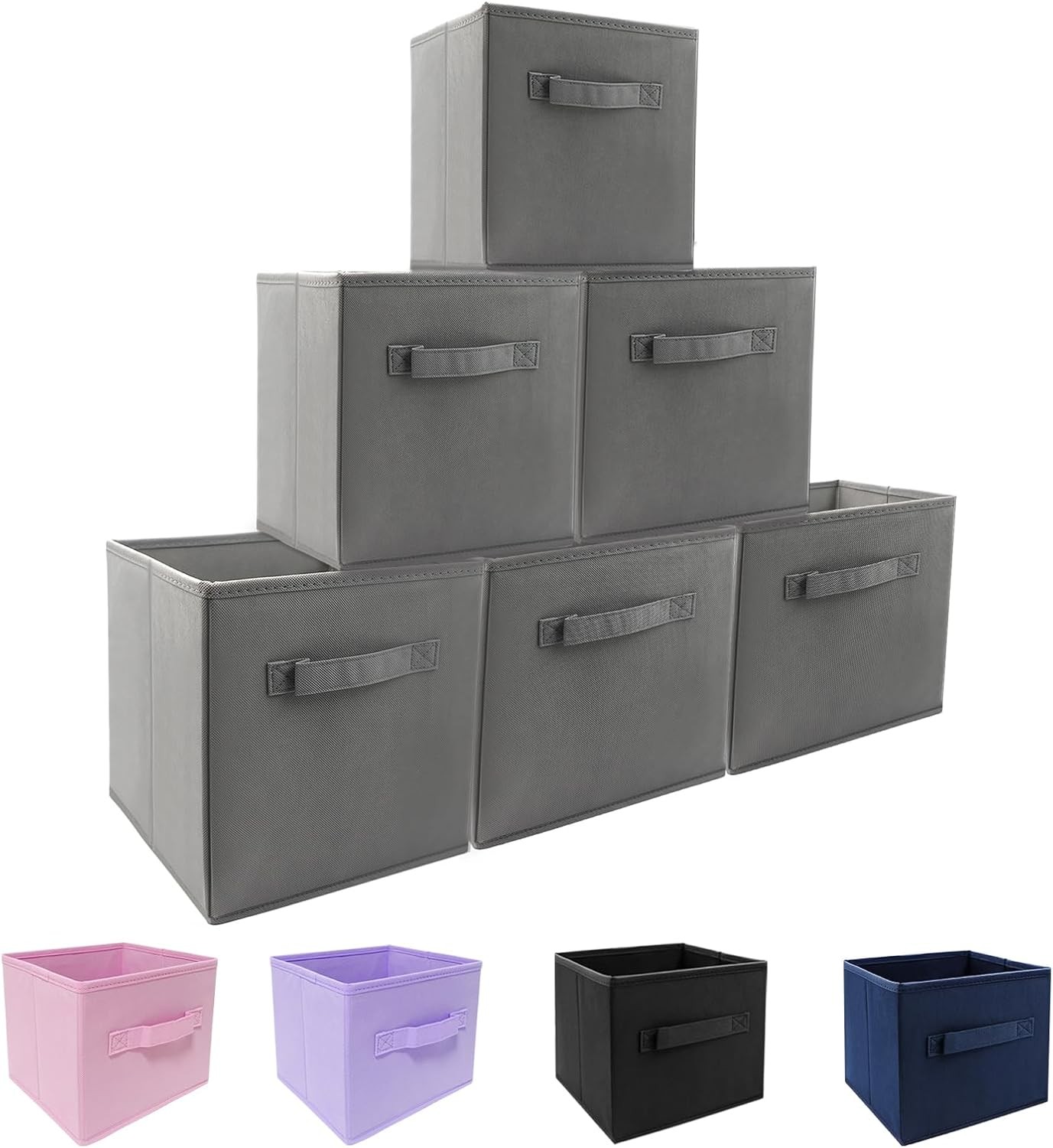 Collapsible Cube Storage Bins Organizer Set of 6-image